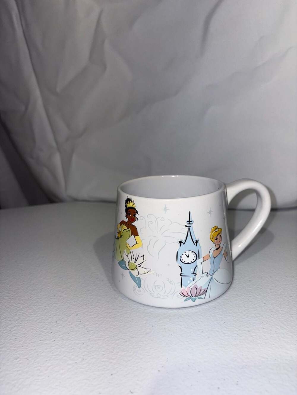 Silver Buffalo Disney Princess Icon Sparkle Tapered Pottery Mug